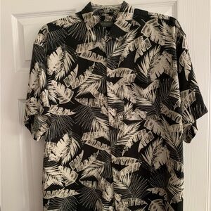Hawaiian washable silk short sleeve shirt size L